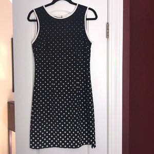 Cute black and white CDC polka dot sheath dress
